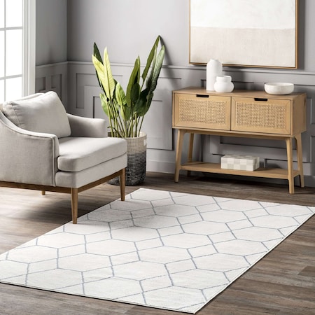 Nuloom Veronica Geometric Honeycomb Area Rug 4ft 3in x 6ft LPBL15C-406
